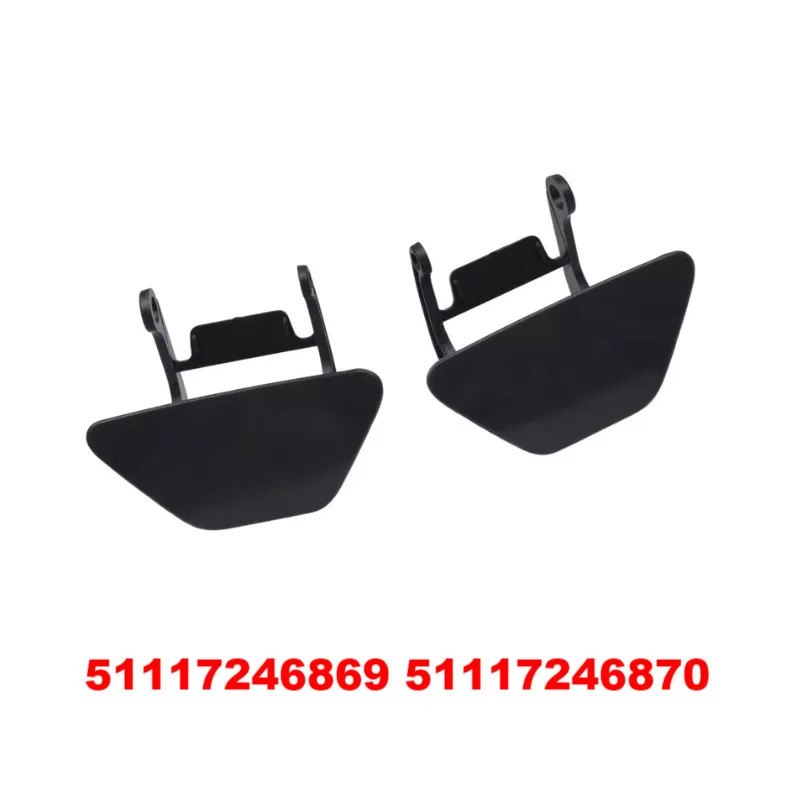 Headlight Washer Nozzle Cover For BMW 5 Series F10/F11/F18 2009 2010 2011 2012 2013 Unpainted Washer Jet Sprayer Cap With bracket 51117246869 51117246870