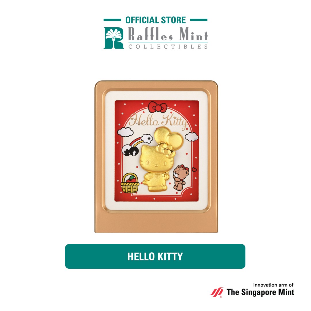 Sanrio Back To School 24K Gold Foil in Frame (Hello Kitty / My Melody / Cinnamoroll / Kuromi) [The Singapore Mint]
