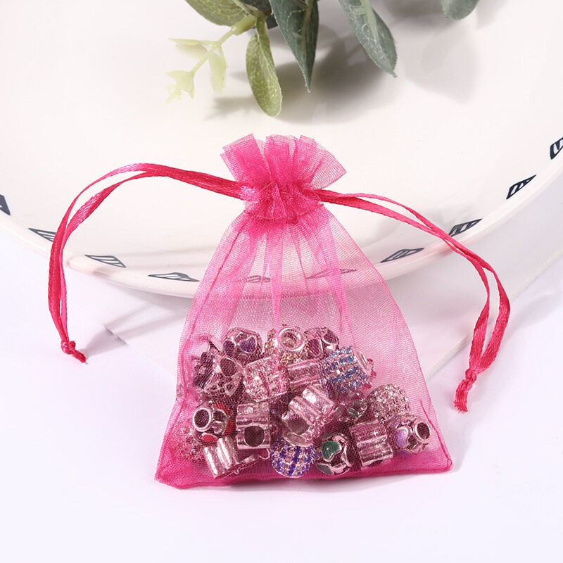 Sheer Organza Bags White Wedding Favor Bags with Drawstring Jewelry Gift Bags for Party Jewelry Festival Makeup Organza Favor Bagsnet gift bagsDrawstring Goody bags