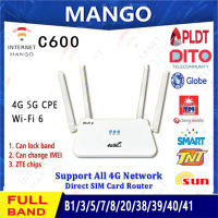 4G 5G C600 modem WiFi 6 router mobile signal SIM card insertion capability Tybe-C interface supports full band modems