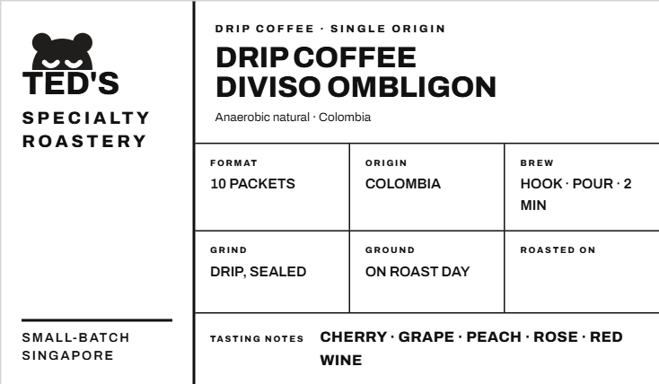 Drip Coffee DIVISO Ombligon (10 Packets)