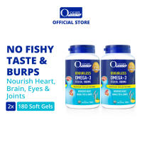 [Value Pack] Odourless Omega-3 Fish Oil 1000mg (180s x2)- Ocean Health (For Heart Brain Eyes & Joints| Halal)