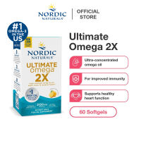 Nordic Naturals Ultimate Omega 2X 2150mg Omega 3 60 Softgels - For Brain Health and Optimal Wellness