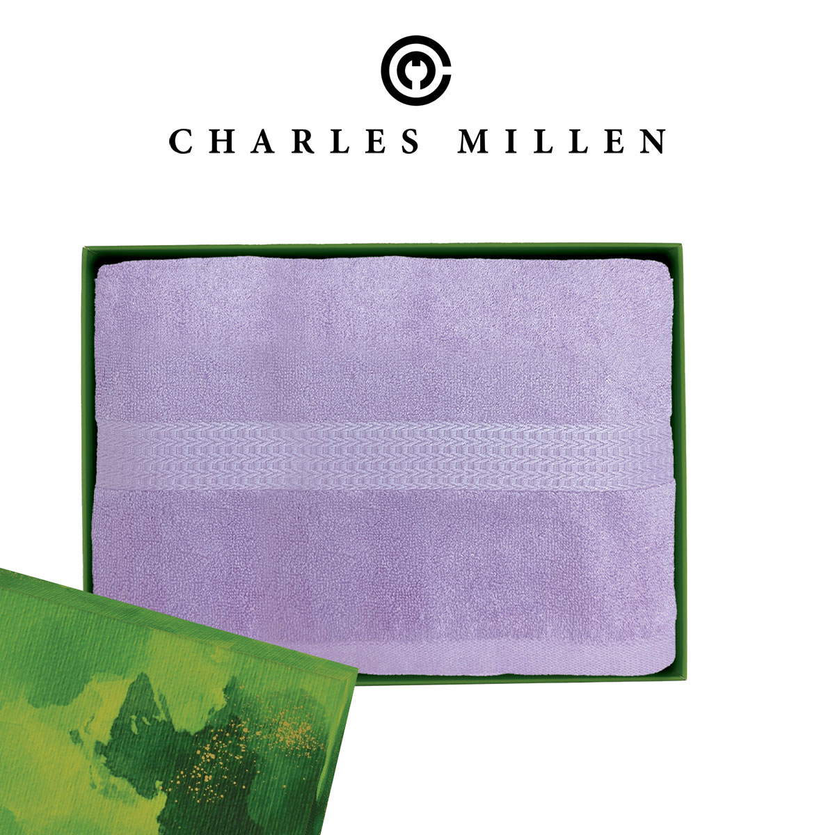 Charles Millen Christmas Boston [1 box] Bamboo high absorbent soft comfortable Bath Towel Gift Box (70x140cm/480g)