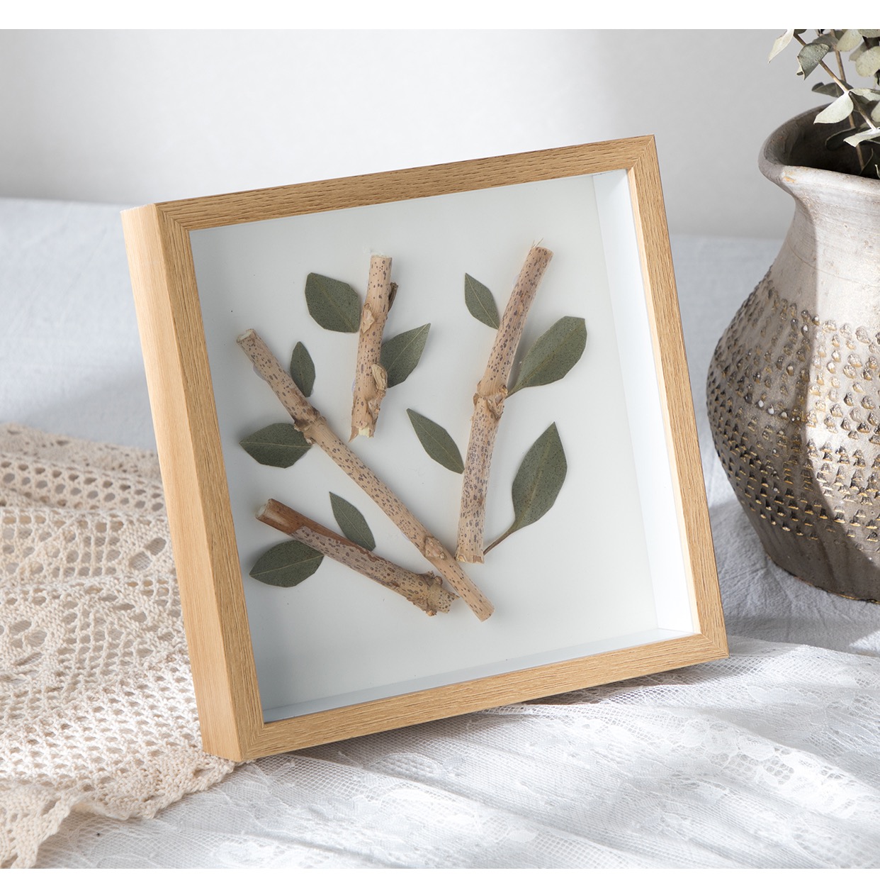 [SG Supper Offer ] Hollow 3CM Wooden Photo Frame for Dry Flower Frame Specimen Shadow Box Valentines Day Gift Wooden Photo Frames Christmas Teachers day Gift