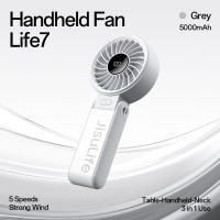 JisuLife Handheld Fan Life 7 5000mAh Foldable Portable Fans USB with 5 Gears Strong Wind Great Choice for Shopping and Commuting in Workstations Dormitories