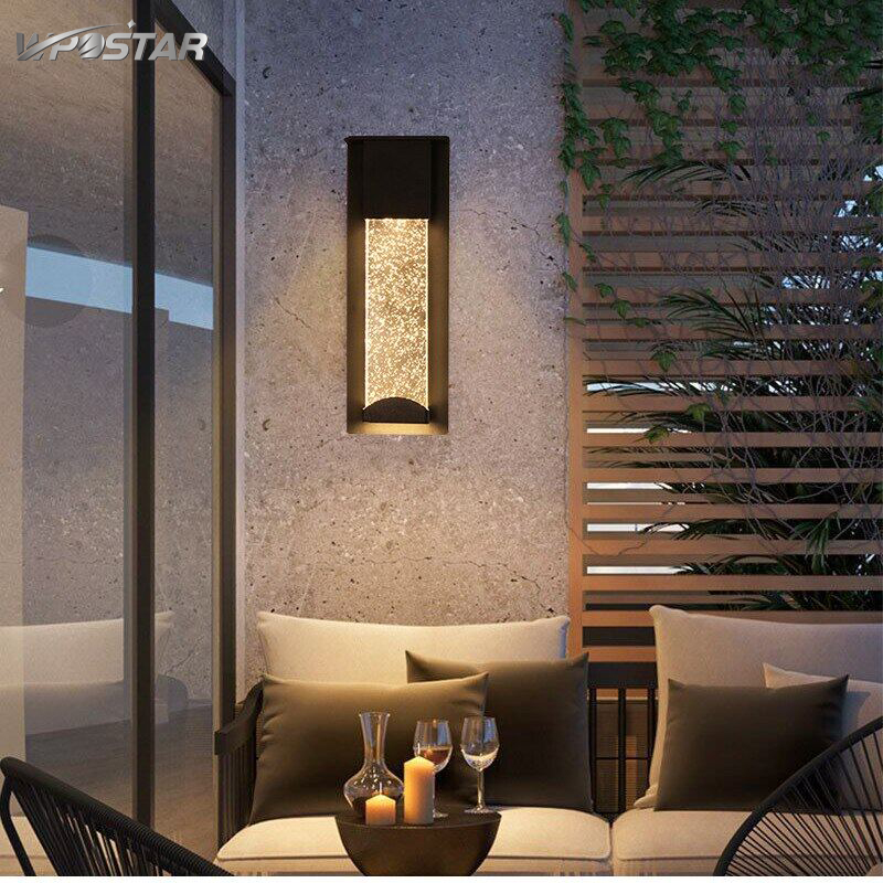 Outdoor Waterproof Wall Light European Luxury Crystal Bubble LED Wall Lamp for Porch Corridor Villa Hotel Exterior Wall Lamps