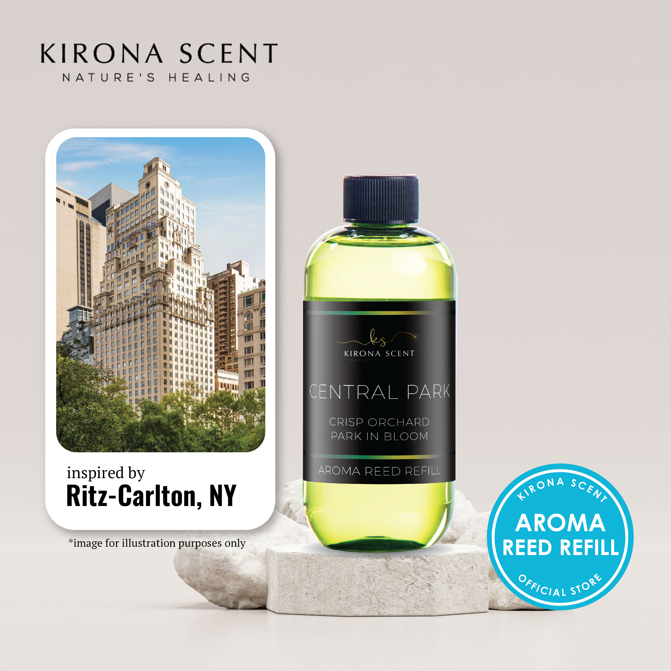 [KIRONA SCENT] Jewel Changi Inspired Aroma Reed Refill (250ml) for Reed Diffusers | Hotel & Mall Fragrances
