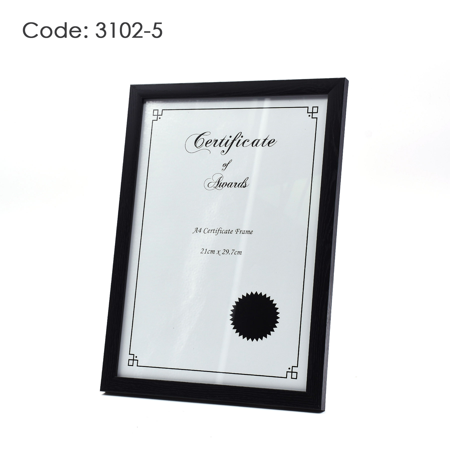 [SG Local Stock] A4 Certificate Wooden Frame | A4 Photo Frame | Black and Brown Wooden Frame