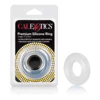 California Exotics - Premium Silicone Cock Ring Large (Clear) - Silicone Cock Ring (Non Vibration) adult sex toys  Couple Toys