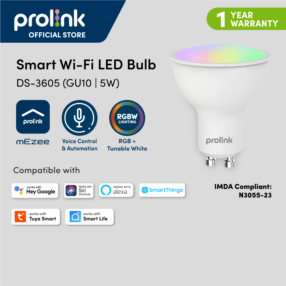 Prolink DS-3605 Smart Wi-Fi spotlight LED GU10 Bulb 5W