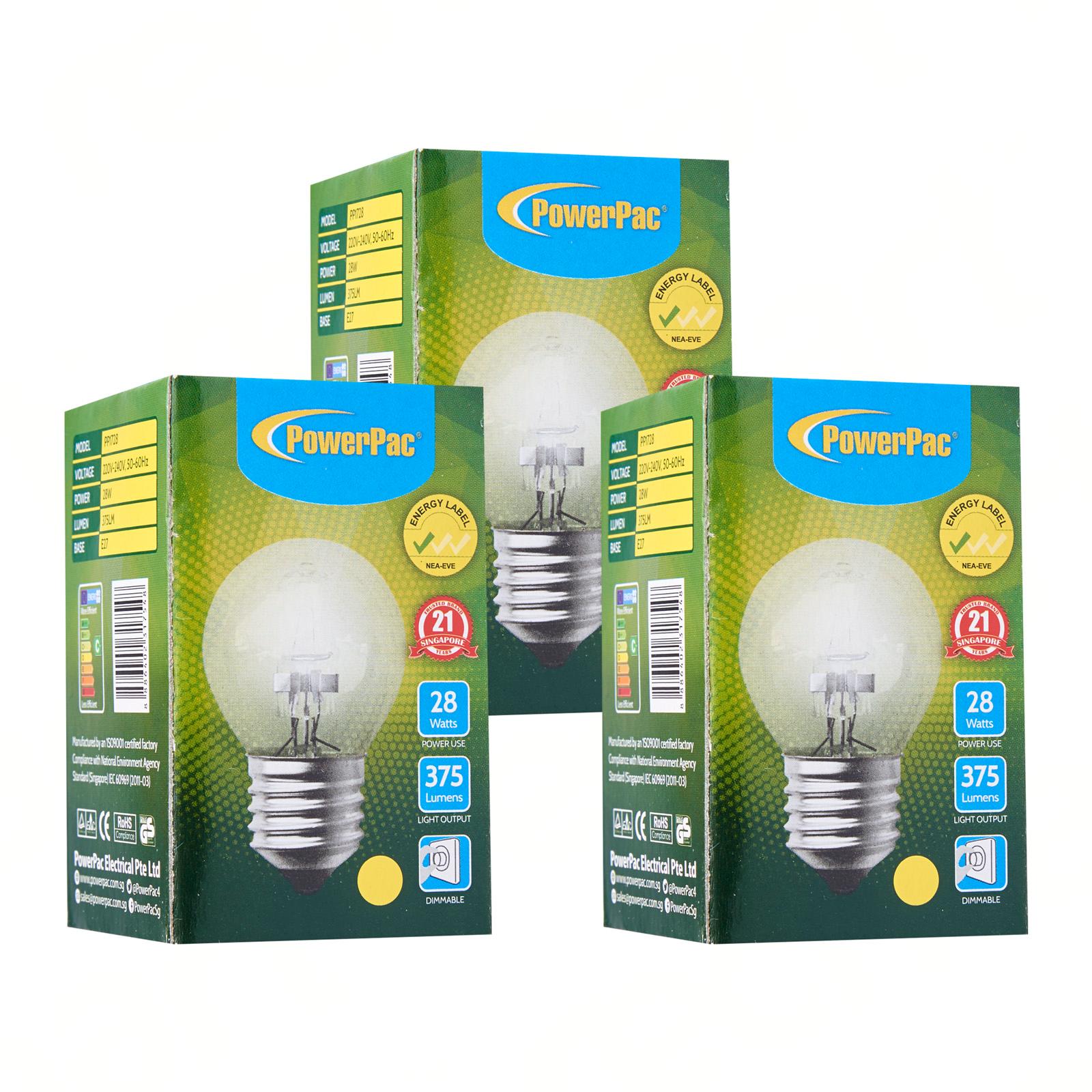 warm halogen bulbs