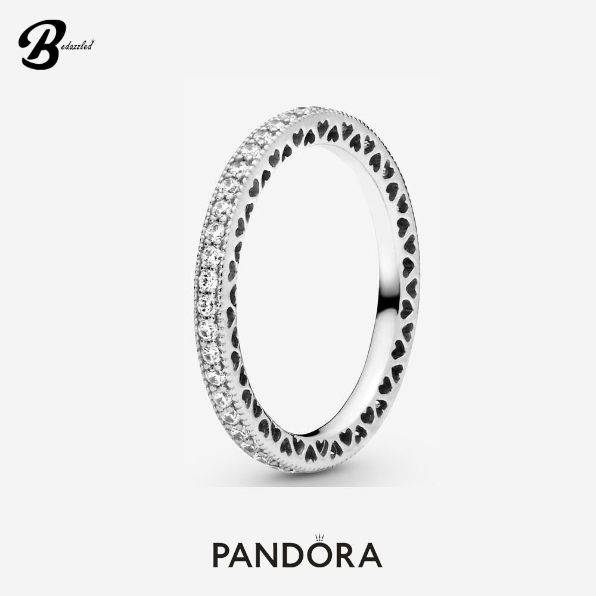 Pandora Sparkle & Hearts Ring 190963CZ-60