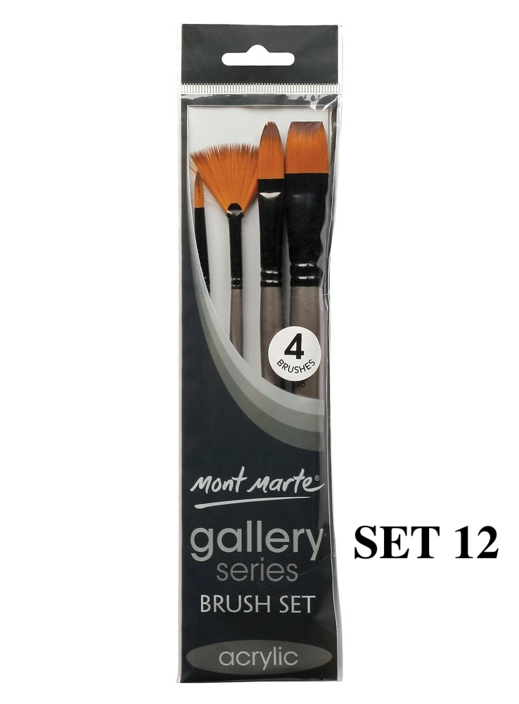 Mont Marte Gallery Series Painting Brush Set Acrylic Brushes Art Supplies
