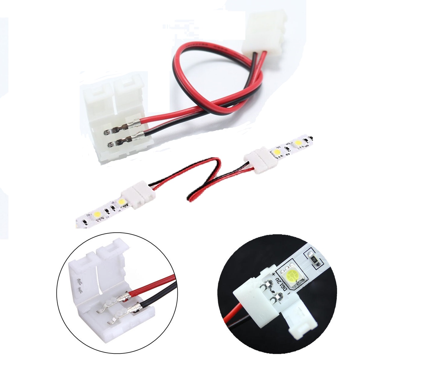 [SG Local Seller] LED Strip Light Connector COB Connector 10mm 8mm