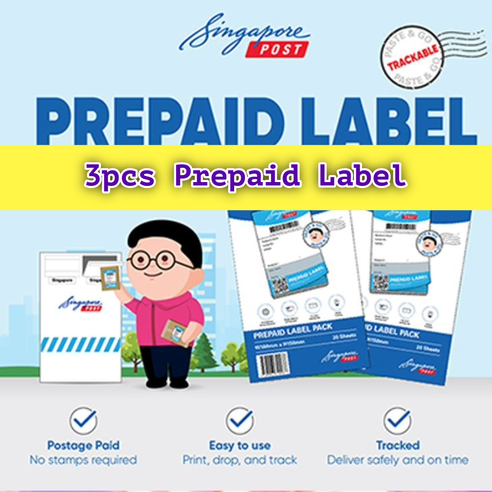 [Normal Mail] [3 pc] SingPost Prepaid Postage Label Tracked to Letterbox for Local delivery within Singapore