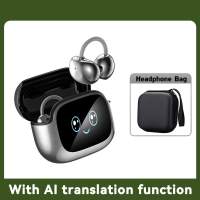 NE32 AI Real-Time Translation Earphones – LED Touch Screen Bluetooth V6.0 OWS Clip-On Noise Cancellation IPX5 HiFi Sound for IOS/Android