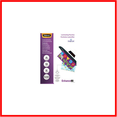 Fellowes Glossy / ImageLast / SuperQuick A3 / A4 80 / 100 / 125 Micron Laminating Pouch - 100 Pack