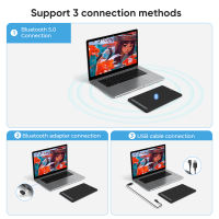 【Clearance Sale】XPPen Deco MW Bluetooth 5.0 Wireless Connection (8 x 5 inches) Graphics Drawing Tablet Digital Drawing Pad with X3 Smart Chip Stylus with 8192 Pressure Sensitivity with 8 Efficient Shortcut Keys Support Android Phone