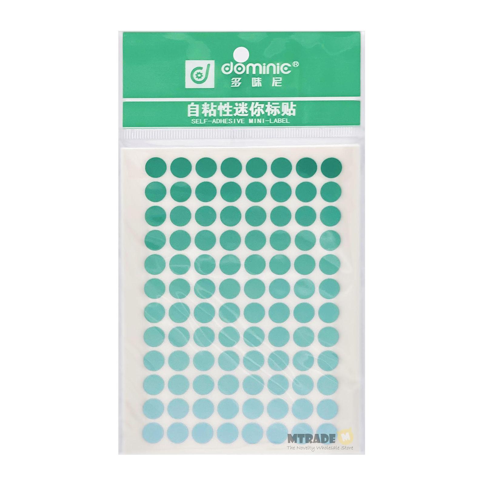 MTRADE Self Adhesive Label Sticker 8mm Circle 10 sheets/pack (Green Color)