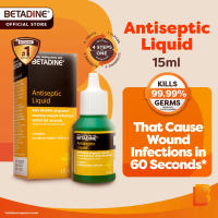 Betadine Antiseptic Liquid PVP-I 10% for Wound Care 15ml [EXP 4/30/2028]