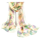 Ladies Fashion Scarf High Quality Yarn Large Leaves Painted Scarf Scarf Army Green - Intl May 2018 - 2 Ladies Fashion Scarf High Quality Yarn Large Leaves Painted Scarf Scarf Army Green - intl - 2
