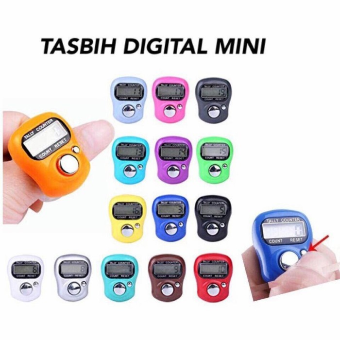 Mini LED AND NON LED Digital Finger Tally Counter Electronic- Tasbih Zikr