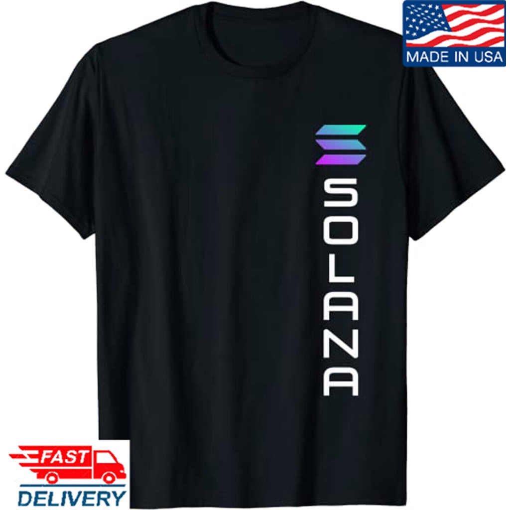Solana sol logo crypto blockchain, solana sol t-shirt, sol coin t-shirt for hold