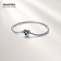 Pandora Moments Sparkling Infinity Heart Clasp Snake Chain Bracelet
