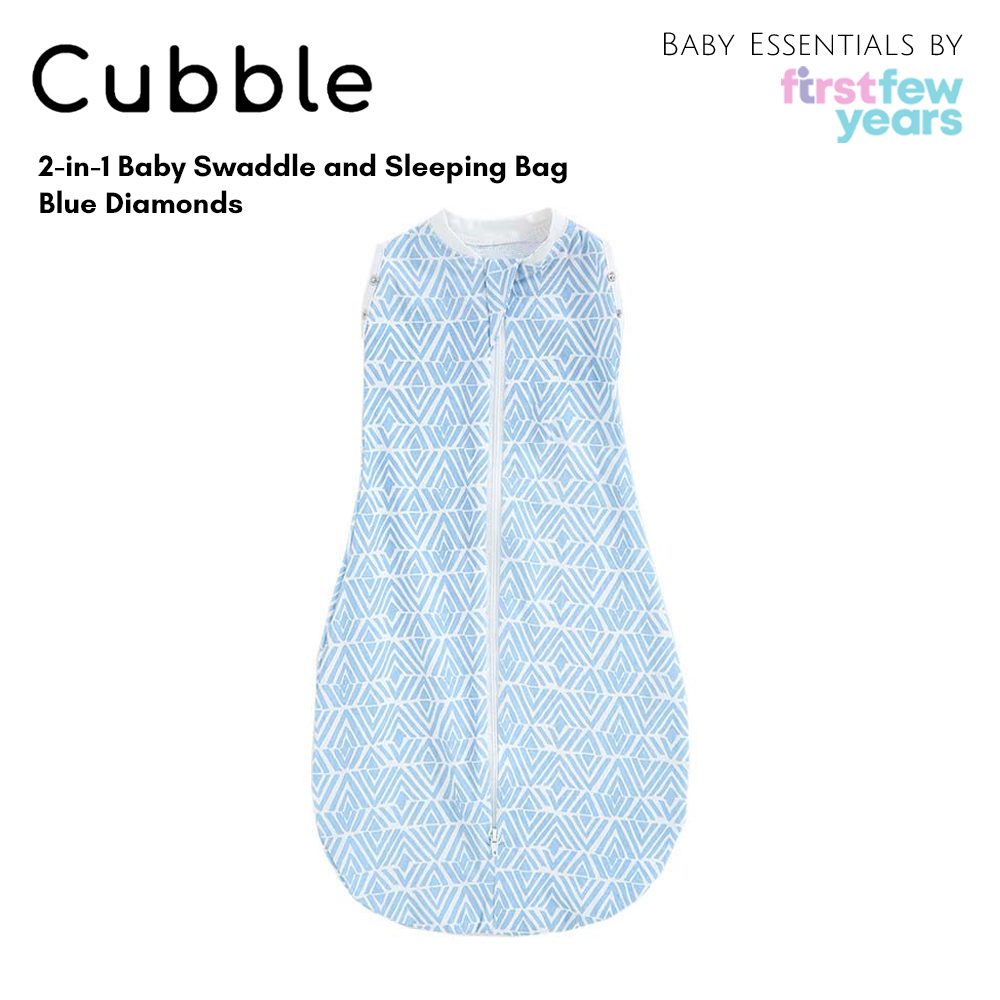 Cubble 2-in-1 Baby Swaddle and Sleeping Bag Baby Sleepsack 0-3M/3-12M (9 Designs)