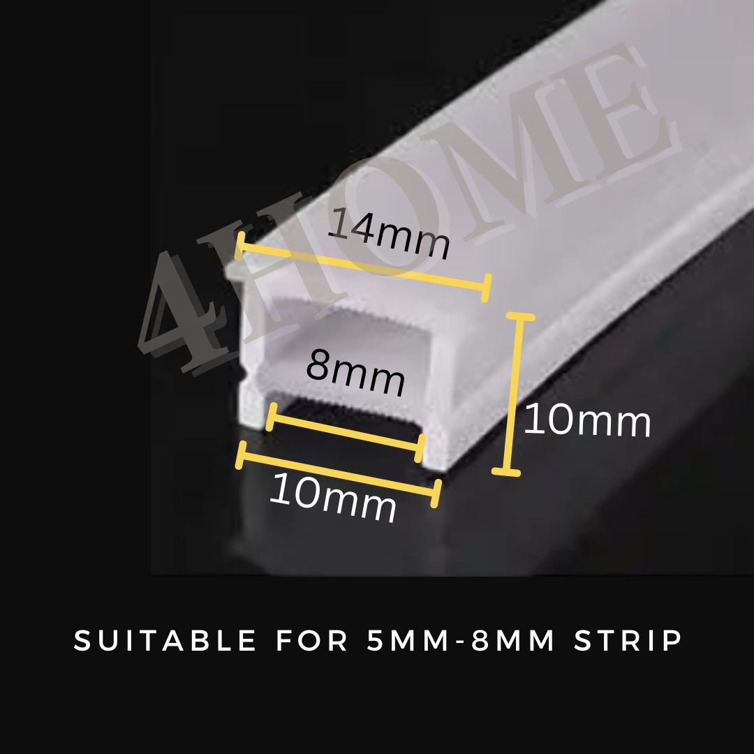 Flexible Silicon LED Strip Light Diffuser Channel LED Profile 1meter Recessed Type