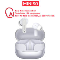 MINISO MS106 Wireless Bluetooth AI Translator Earbuds Wireless Bluetooth Earphone Wireless Headphone Super Battery Life AI Noise Reduction HIFI Sound Quality Headsets Panoramic Acoustics