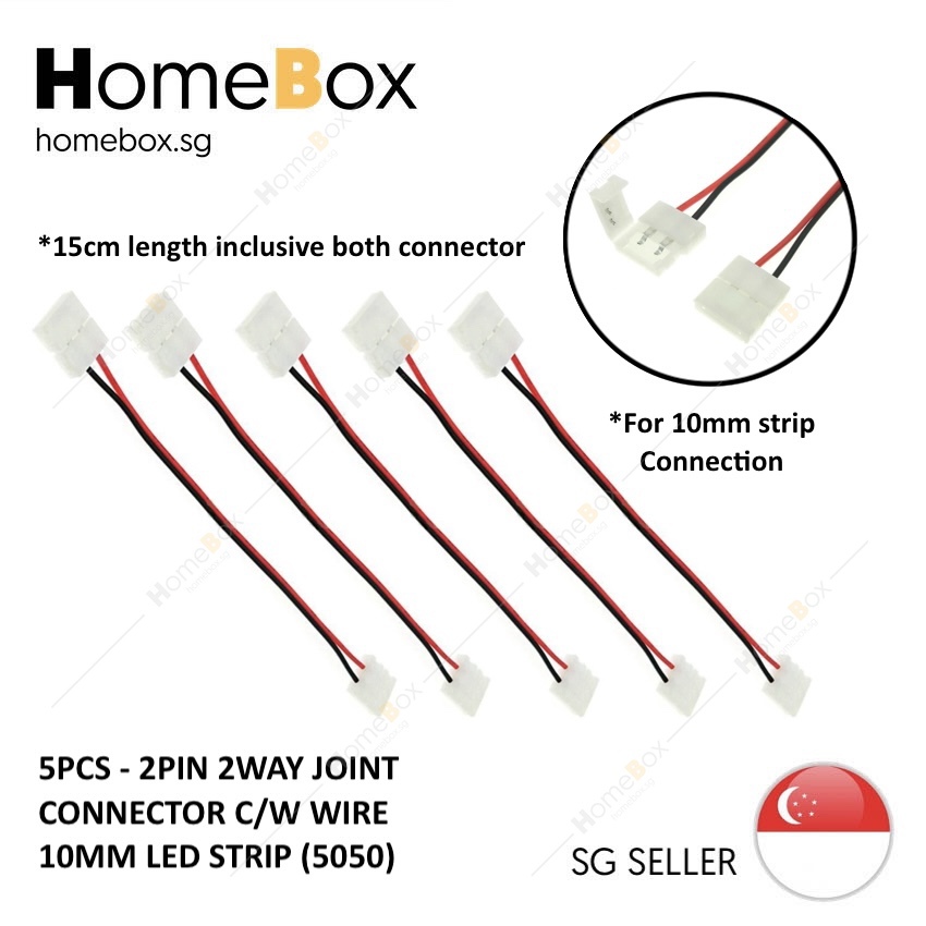 HomeBox 🇸🇬 LED Strip Accessories LED Strip Connector Clip Organizer 4 Pin Solderless Connector RGB 2835 5050 COB