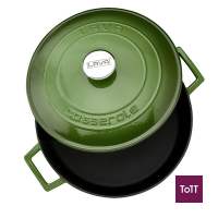 Lava Folk Cast Iron Round Low Casserole 28cm 3.4L