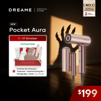 【NEW】Dreame Pocket Uni / Pocket Aura Hair Dryer | SmartVolt™ Global Voltage | AI Function | Travel-Friendly | Curling Unfrizz Nozzle | 330g