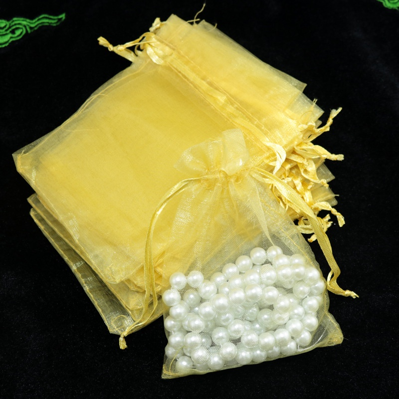 Sheer Organza Bags White Wedding Favor Bags with Drawstring Jewelry Gift Bags for Party Jewelry Festival Makeup Organza Favor Bagsnet gift bagsDrawstring Goody bags