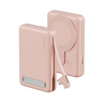 ENERGEA MagPac Pro+ 10000mAh MagSafe Qi2 Wireless Fast Charging Power Bank with Built in Cable and Stand Powerbank