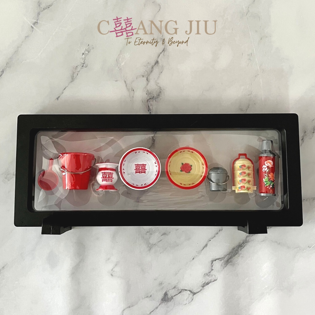 Chinese Wedding Miniature GDL Betrothal (Guo Da Li 过大礼)/ Descendant Pail 子孙桶聚宝盆/ Prosperity Set