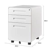 (JIJI.SG) Metal Mobile Pedestal (Pre-Assembled) - Office / Furniture / Drawer / Storage / Organizer