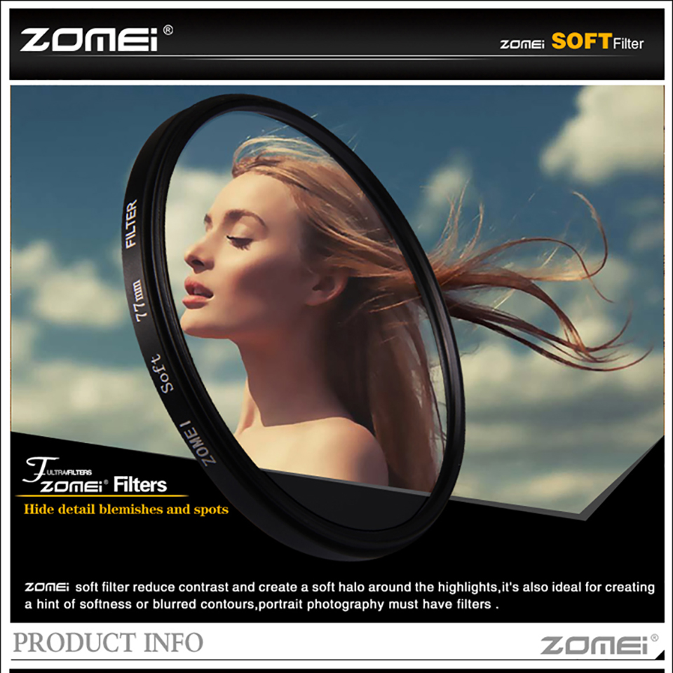 ZOMEI 52/55/58/62/67/72/77/82mm Dreamy Hazy Soft Focus Special Diffuser Portrait Filter Lens For Git