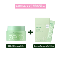 BANILA CO X THE MATCHA TOKYO Clean it Zero Cleansing Balm & Enzyme Powder Wash (Makeup Remover | Facial Cleanser Powder)