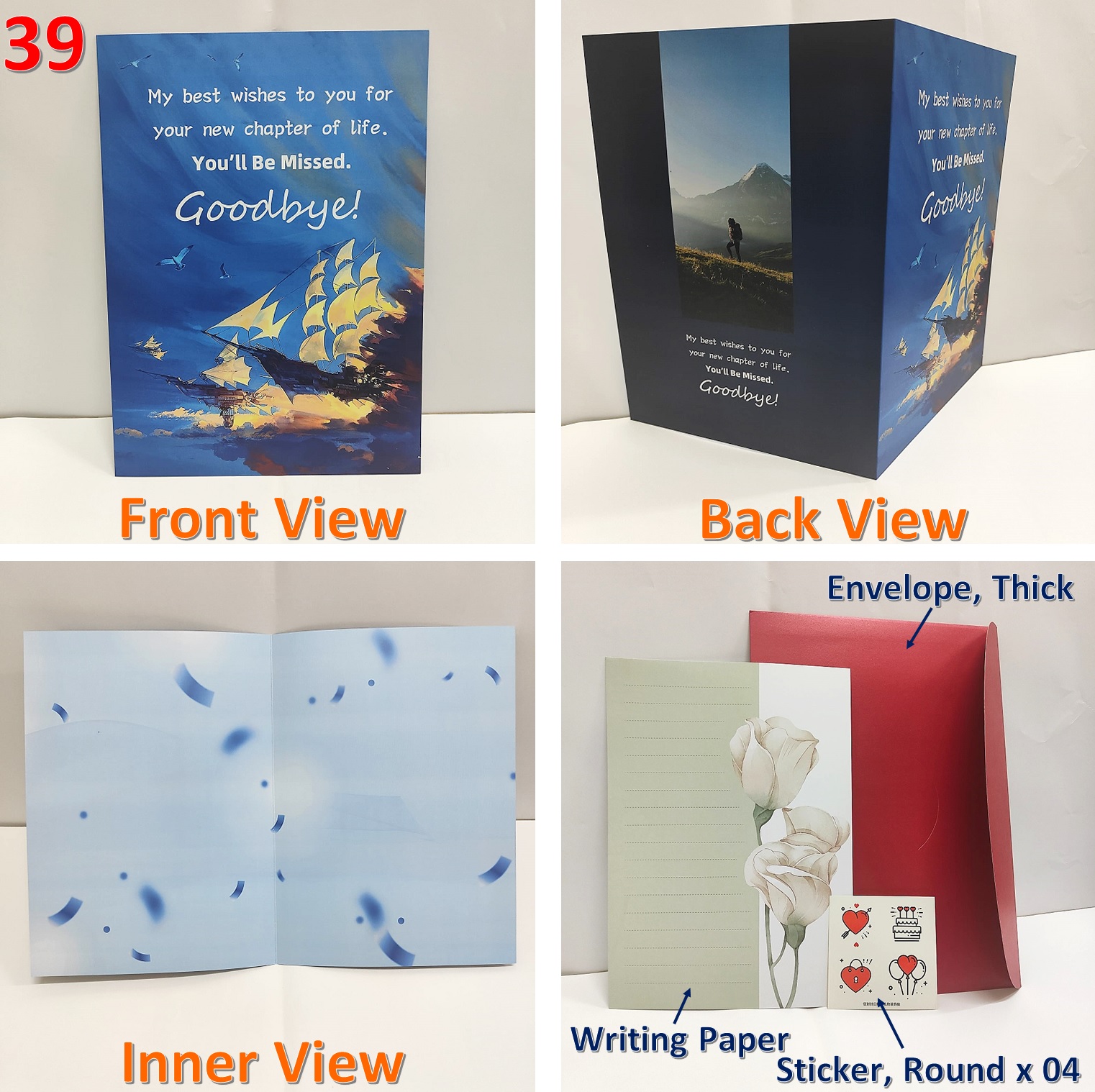 [GC 23] Greeting Card | Gift Card | Jumbo Card | A4 Big Card | Birthday Best Wishes Farewell Good Bye Good Luck Christmas CNY