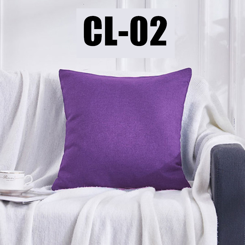Cushion Cover Pillow Cover Solid Color Linen Style 40x40cm 45x45cm
