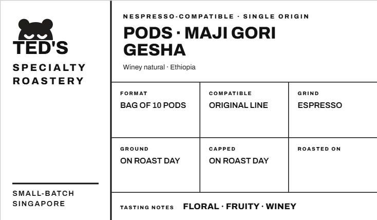 30 x Nespresso Pod, Oromia Guji Gelana