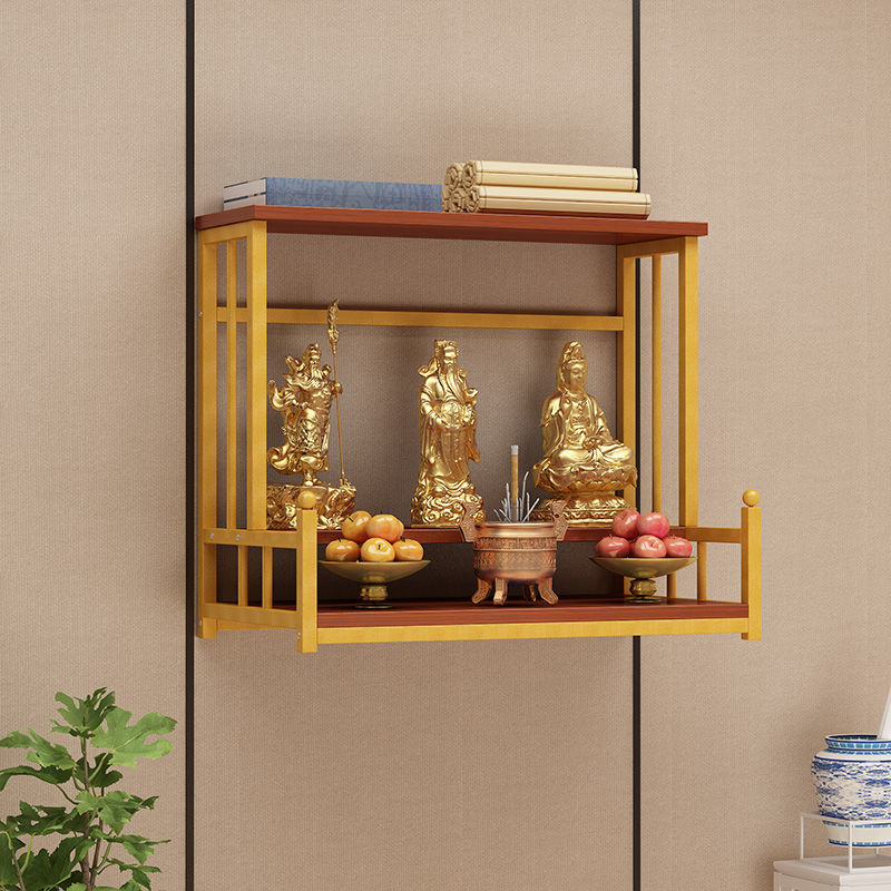 Prayer Table Buddna Shrine Cabinet Altar Cabinet Buddha Altar Cabinet God Desk Wall-Mounted Small Hanging God Desk Wall-Mounted New Wealth Table Bodhisattva Stand 神台桌