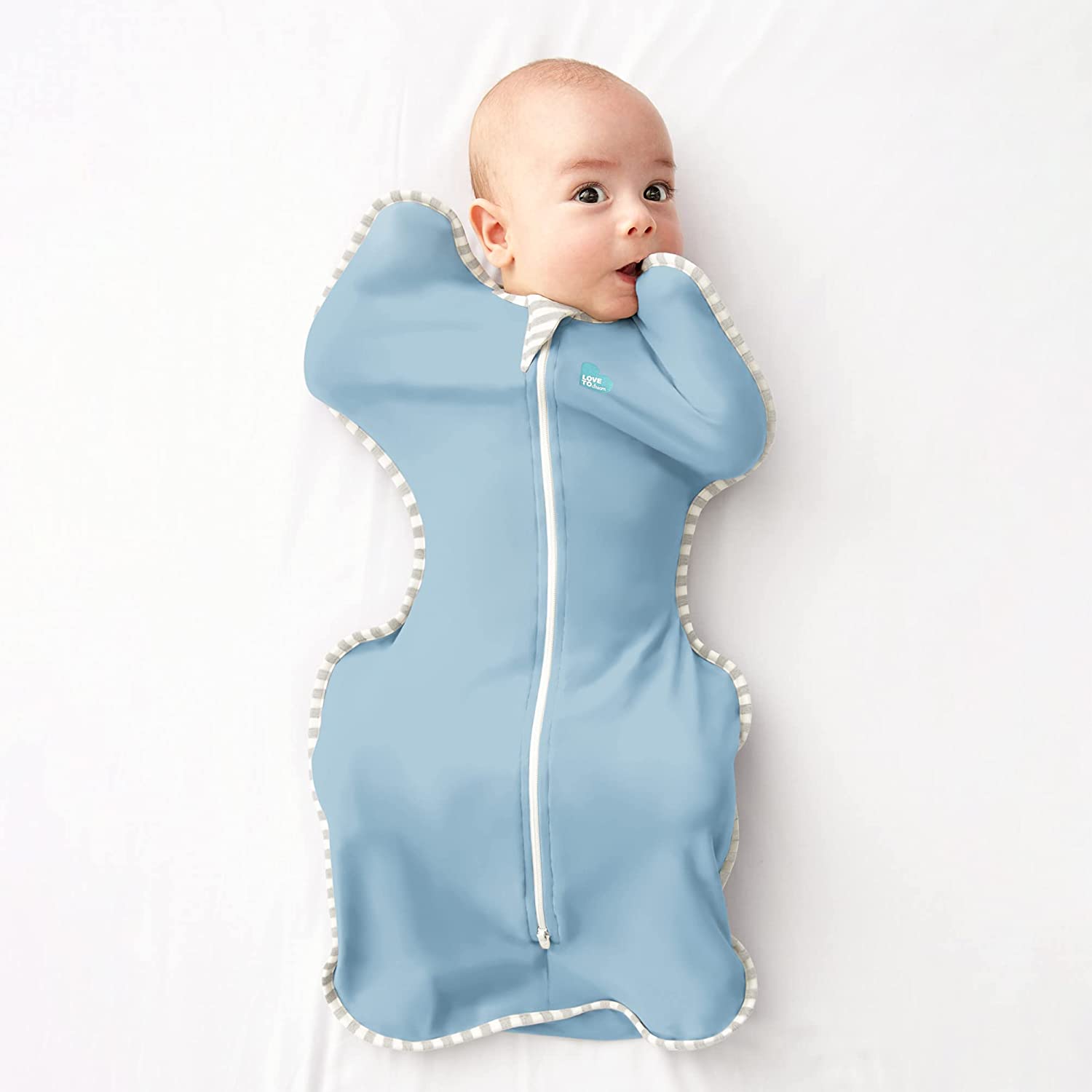 Love To Dream Swaddle Up Original 1.0 TOG (Baby Zip Swaddle) Dusty Blue - 0M+