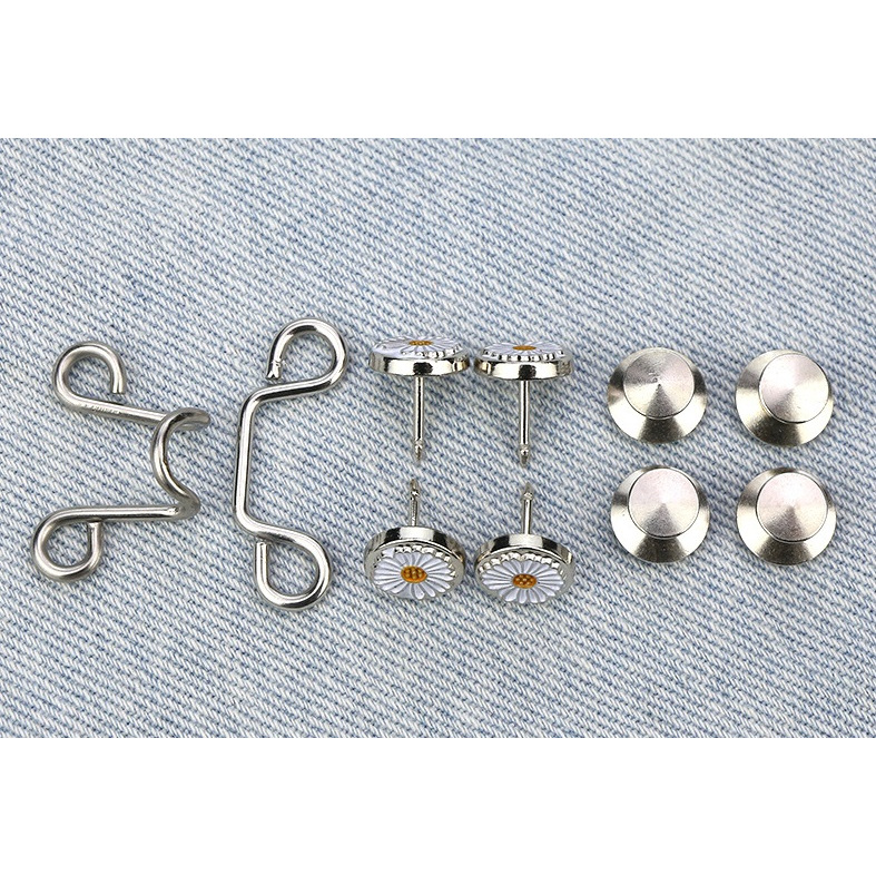 Skirt Pants Tighten Waist Brooches Jeans Adjustable Waist Clip Button Pearl Womens Brooch Set DIY Clothing