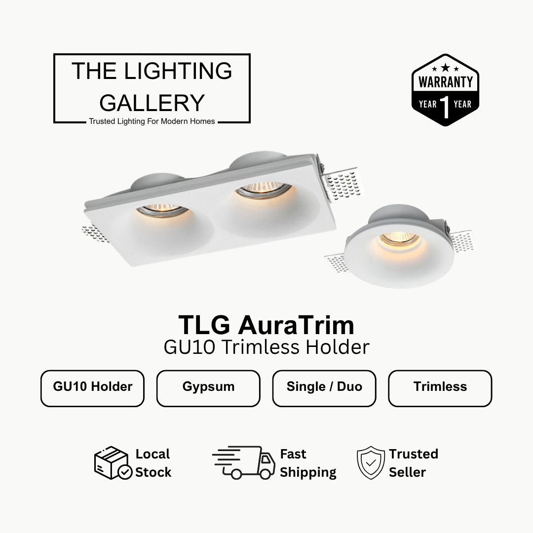 TLG GU10 LED Recessed Ceiling Downlight Spotlight - Frameless Edgeless Invisible Ceiling Light with High-Quality GU10 Bulb New Condition