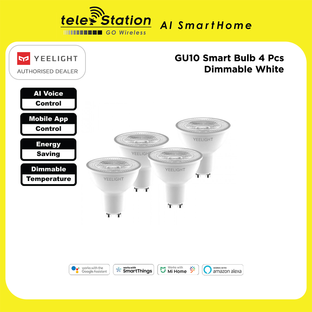 Yeelight GU10 Smart Bulb 4-piece set (1 Year + 6 Months* Local Warranty)