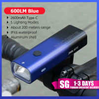 【SG Delivery】ROCKBROS Aluminum shell Bike light USB Rechargeable LED Light High quality Flashlight Cycling Headlight Front Light Waterproof light Torch Light Bicycle Light